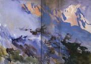 John Singer Sargent Mountain Fire (mk18) USA oil painting artist